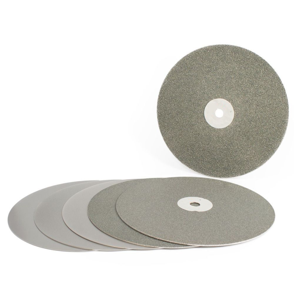 8" Diamond Coated Flat Lap Wheel Lapidary Sanding Polishing Disc 46