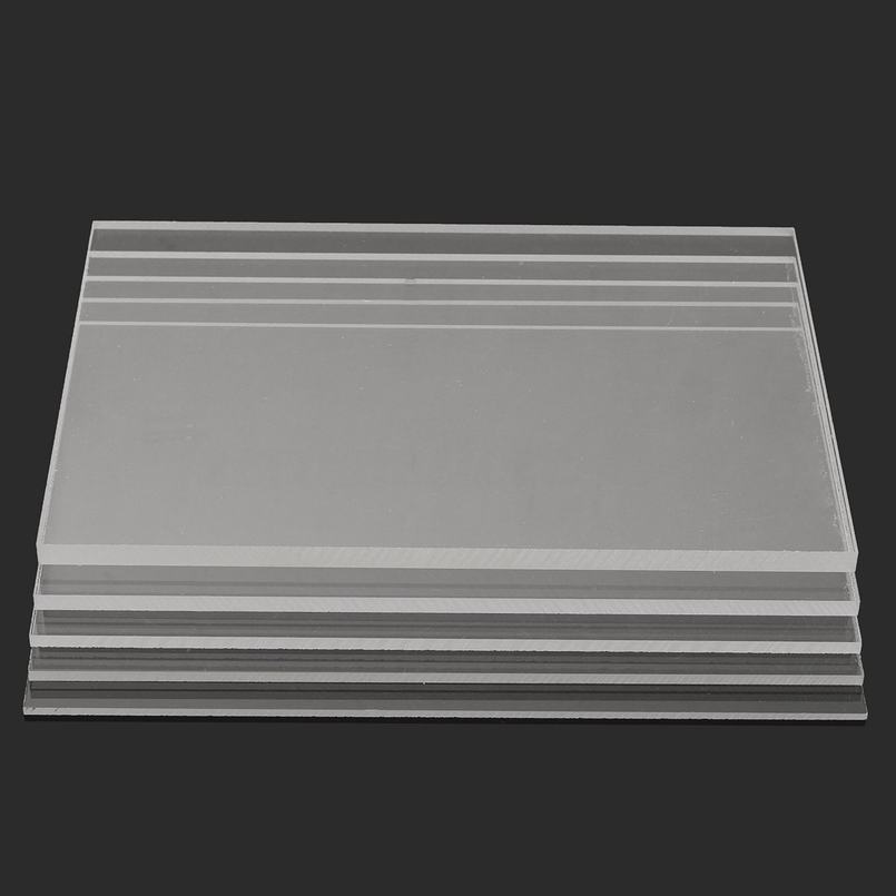 Clear 2/4pcs Plate Laser Cut Plastic Acrylic Sheet Glass Thick 2/4/5/6