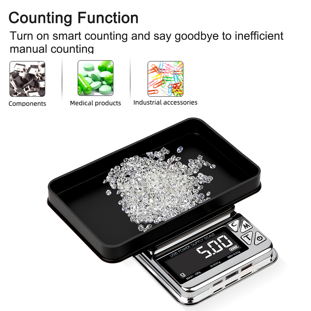 Title 6, Jewelry Scales Pocket Kitchen Scale 100g/500g U...