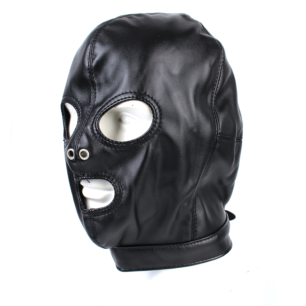 Erotic Accessories Fetish Mask Adult Sex Toys Hollow Hood Couples Flirting Sexy Headgear Leather For Woman