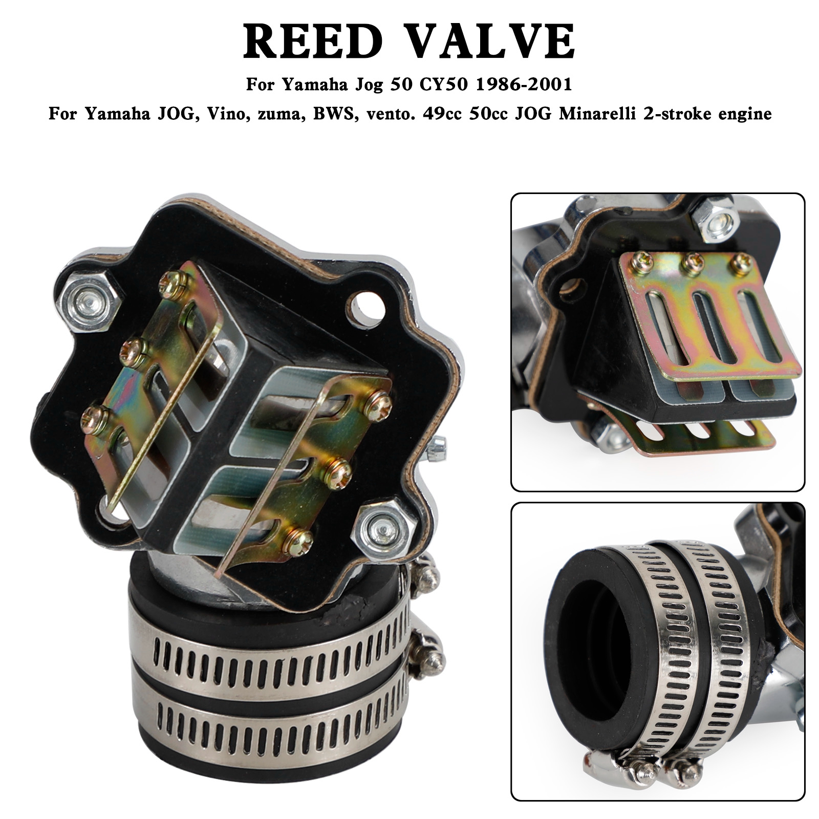 GOOFIT Motorcycle Intake Manifold+Reed Valve Replacement For JOG Vino Zuma BWS Minarelli 2 Stroke Engine 49cc 50cc Aerox Nitro SR50 Scooter