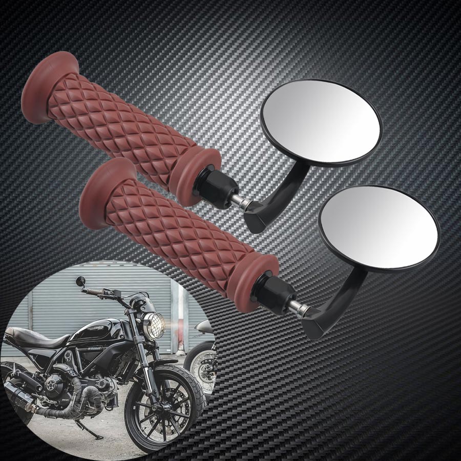 Motorcycle Accessories 7/8'' 22MM Handlebar Grips Handle Bar Cap End