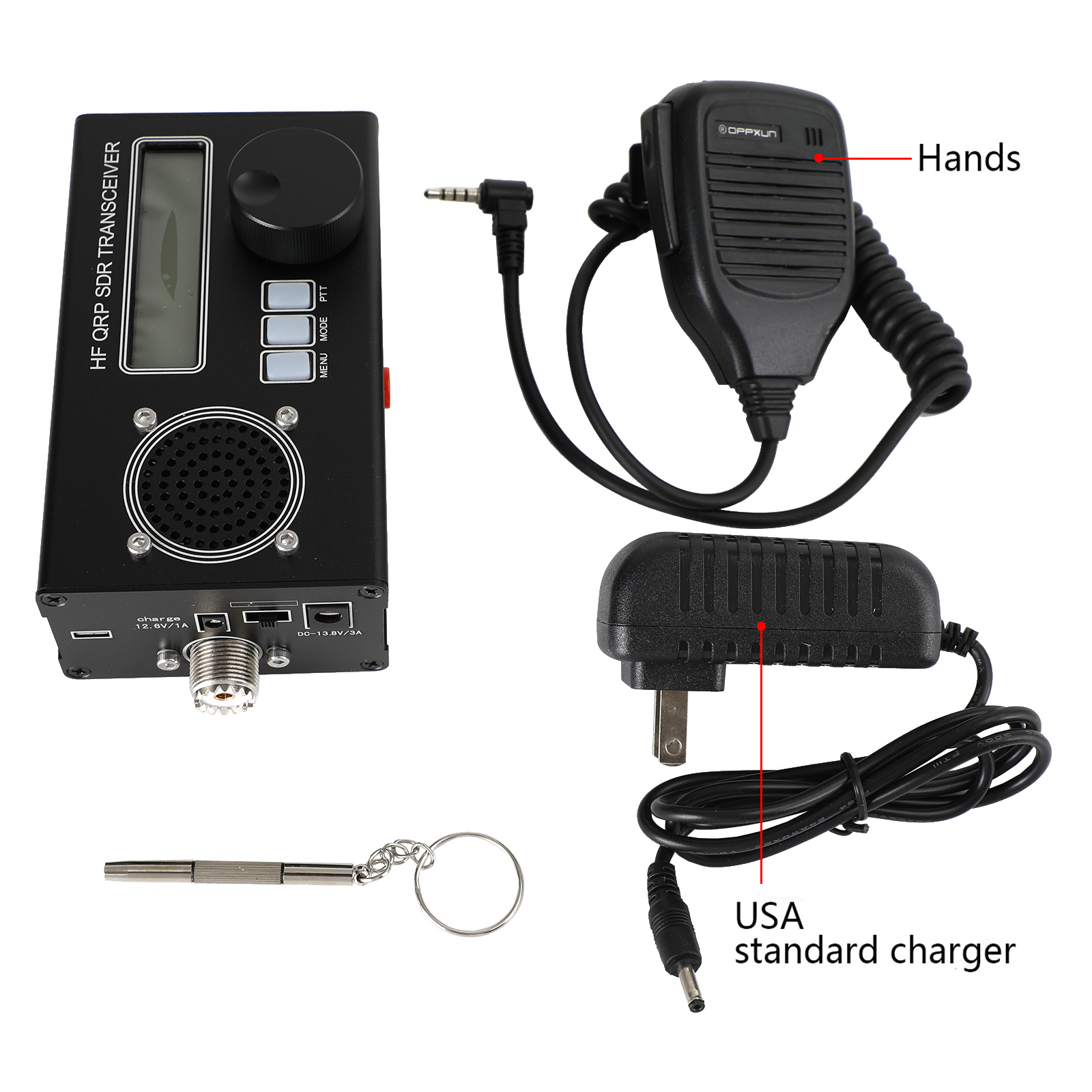 5W 8-Band USDX USDR HF QRP SDR Transceiver SSB/CW DSP w/ Mic