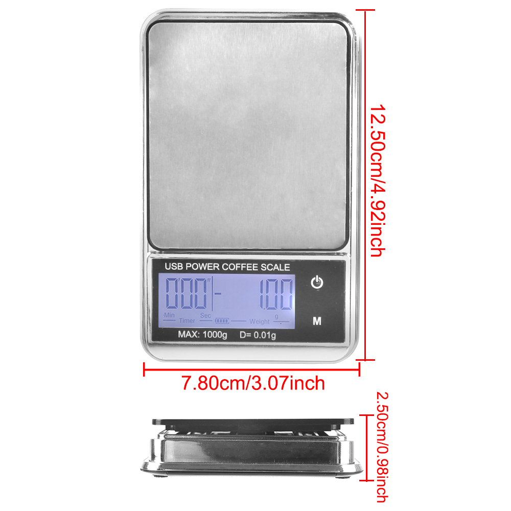 Title 13, Mini Pocket Scale 1000g/0.01g Auto Timer Digita...