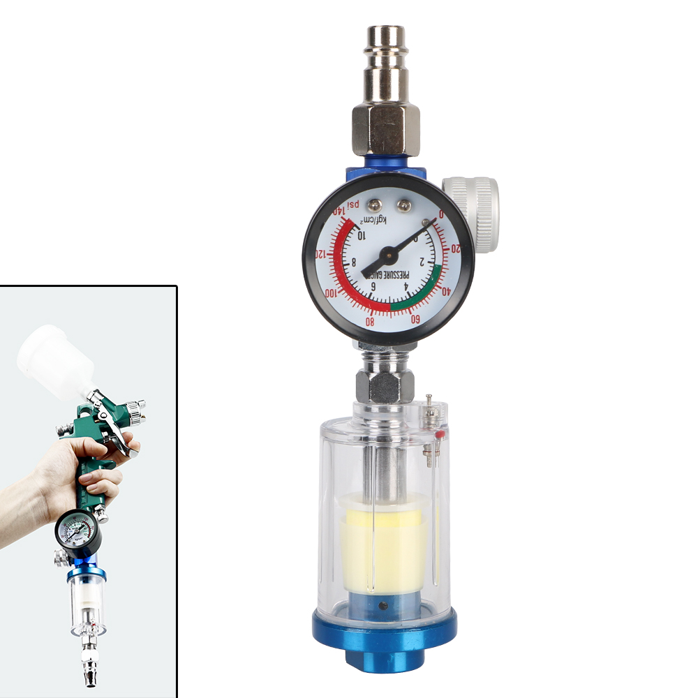 Nombre 3, PISTOLA DE PULVERIZACIÓN medidor regulador de aire adaptador UE filtro separador de agua y aceite herramientas neumáticas para aerógrafo rosca de 1/4"