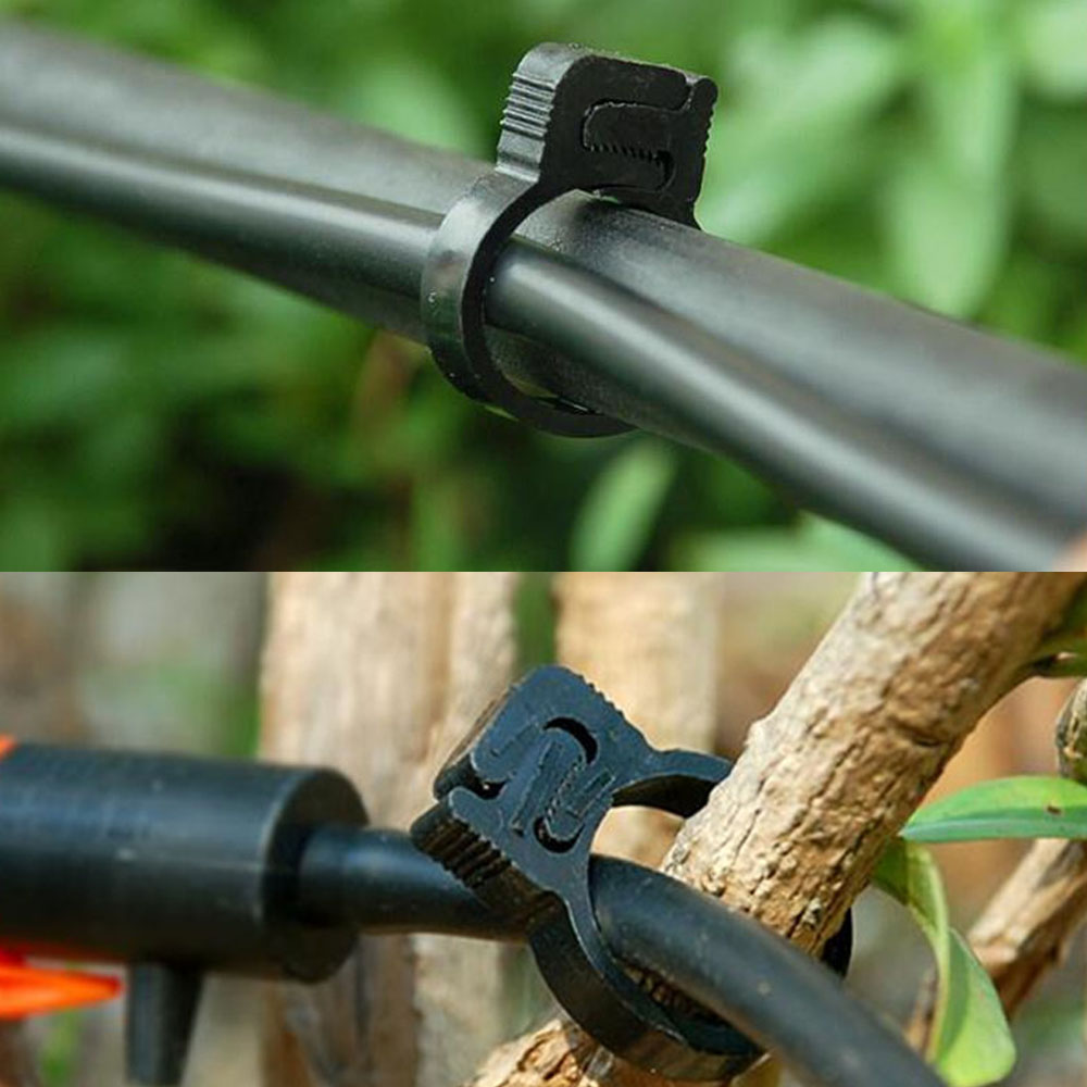 16/20mm Garden Lawn Watering Irrigation System Pipe Ratchet Clamp Fixed Hook New eBay