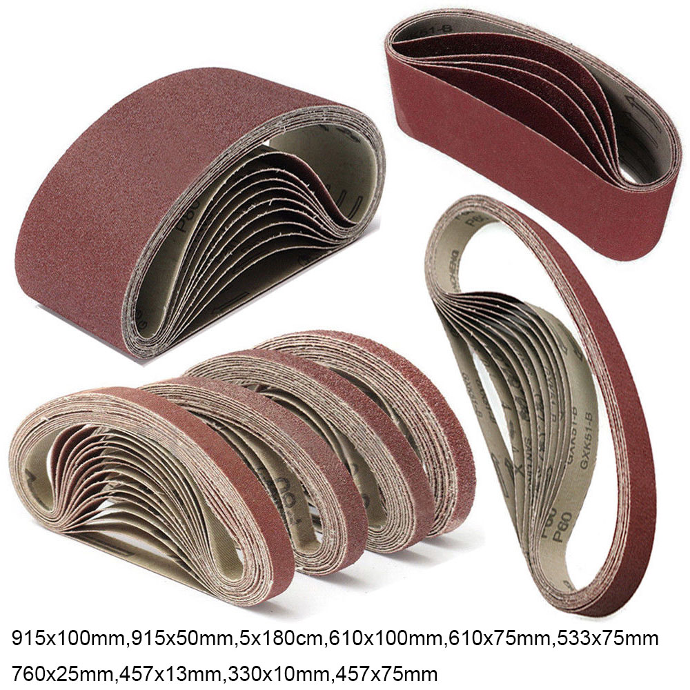 Lot De 5 Bandes Abrasives 4x36 Pouces - Grain P100, Pour Ponçage Bois Et Métaux Doux, Joint Bout à Bout