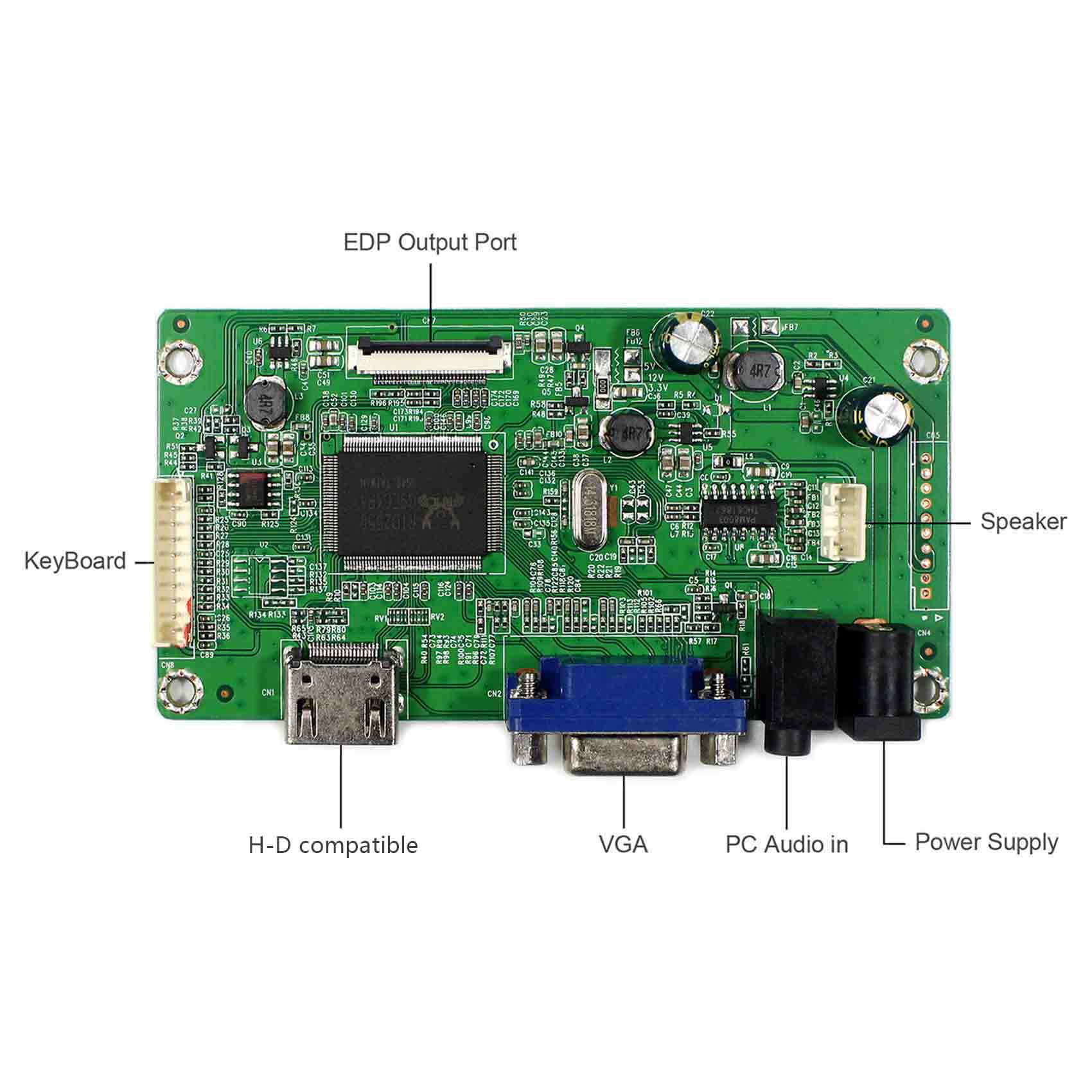HDI VGA LCD Controller Board for 1920X1080 11.6inch 13.3inch 14inch 15.6inch 17.3inch Edp LCD Screen - Driver Board and Controller Board price