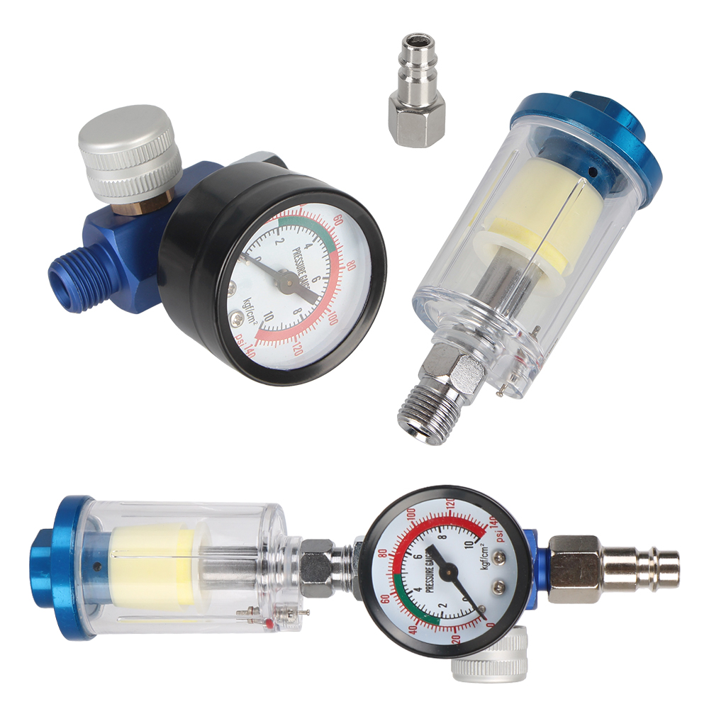 Title 11, Spray Gun Air Regulator Gauge EU Adapter Oil-Wa...