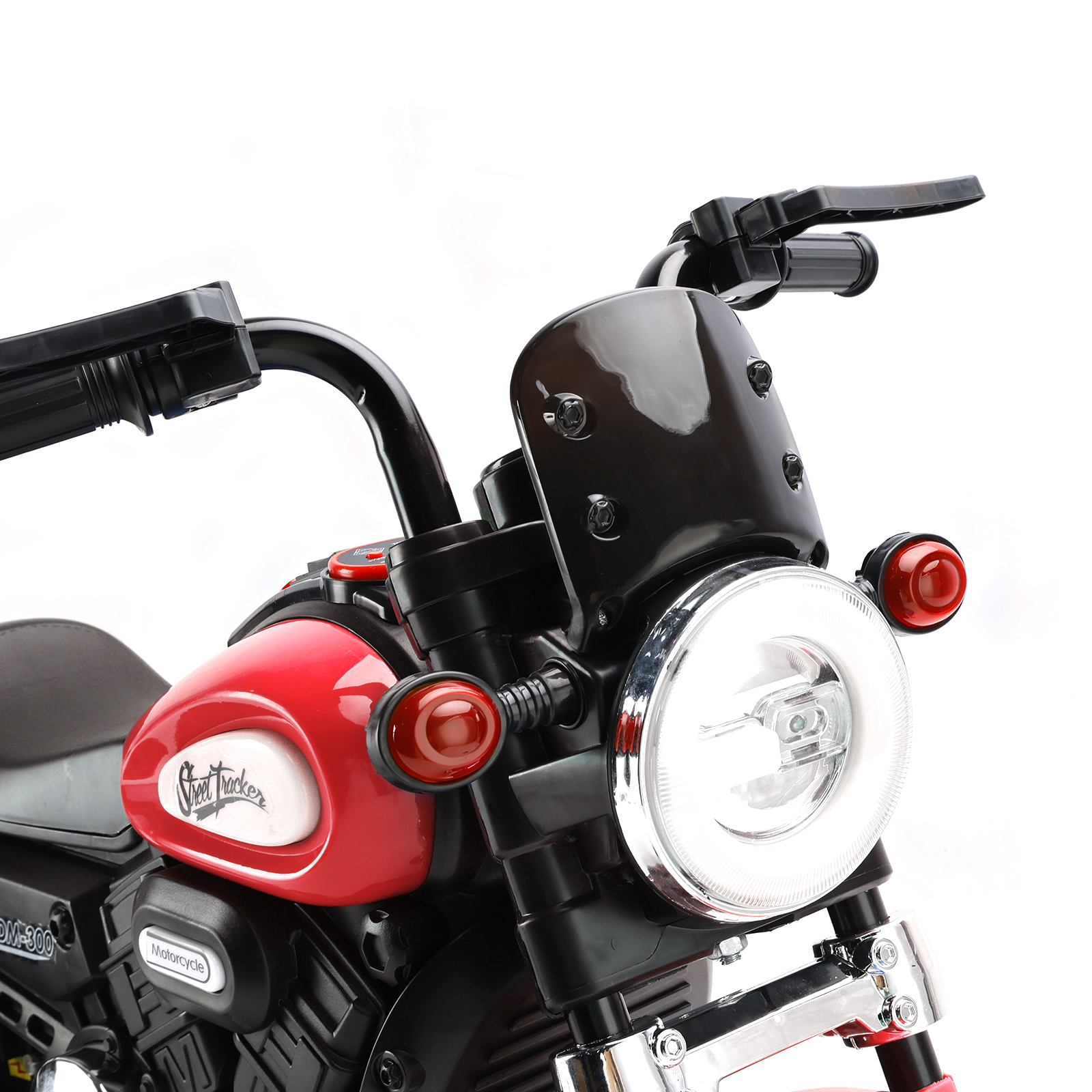 3 Wheel Kids Ride On Motorcycle Red - Back View