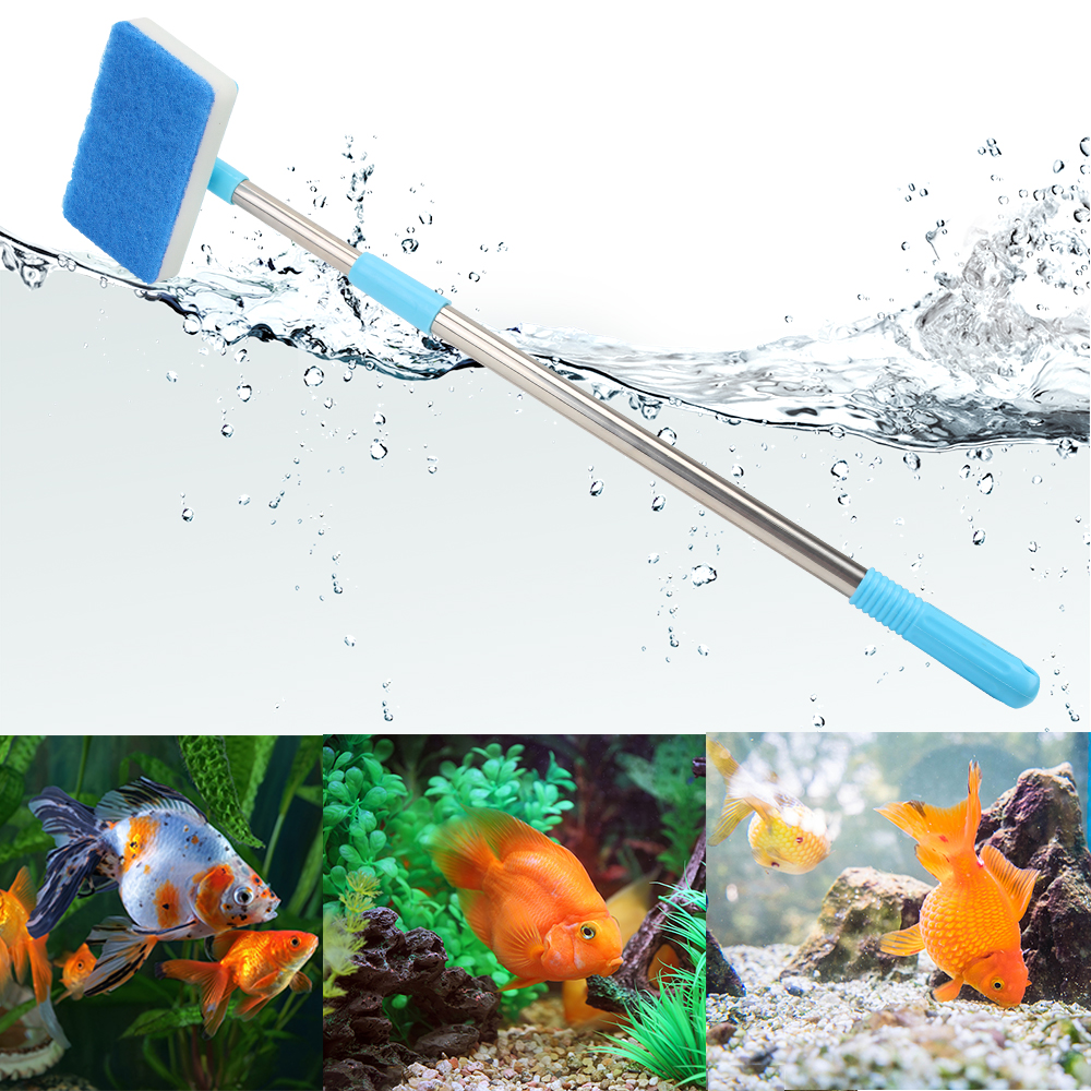 Title 7, Double-Sided Sponge Cleaning Brush Aquarium Fis...