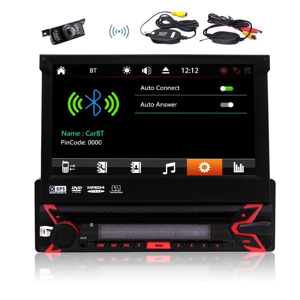 7'' 1 DIN AUTORADIO MIT GPS Navigationsgerät MP5 MP3