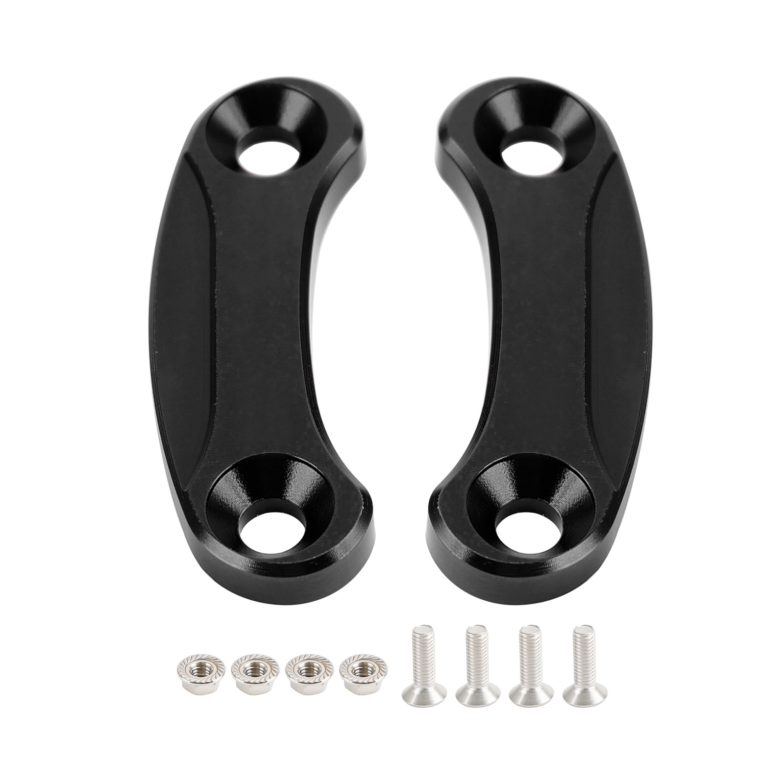 Black mirror delete blanking block off plates fits Kawasaki