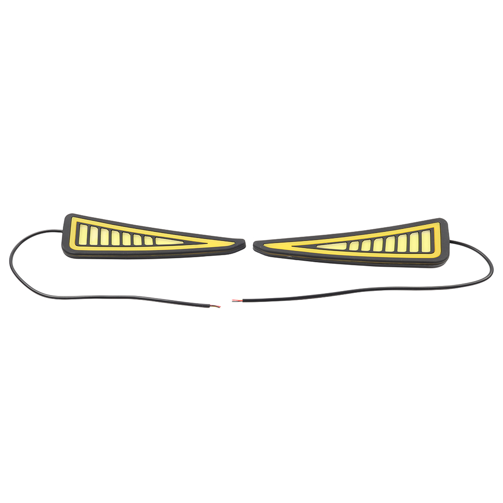 2Pcs Car Universal LED DRL Daytime Running Light Driving Turn Signal Lamp White/Amber Lights - View #11