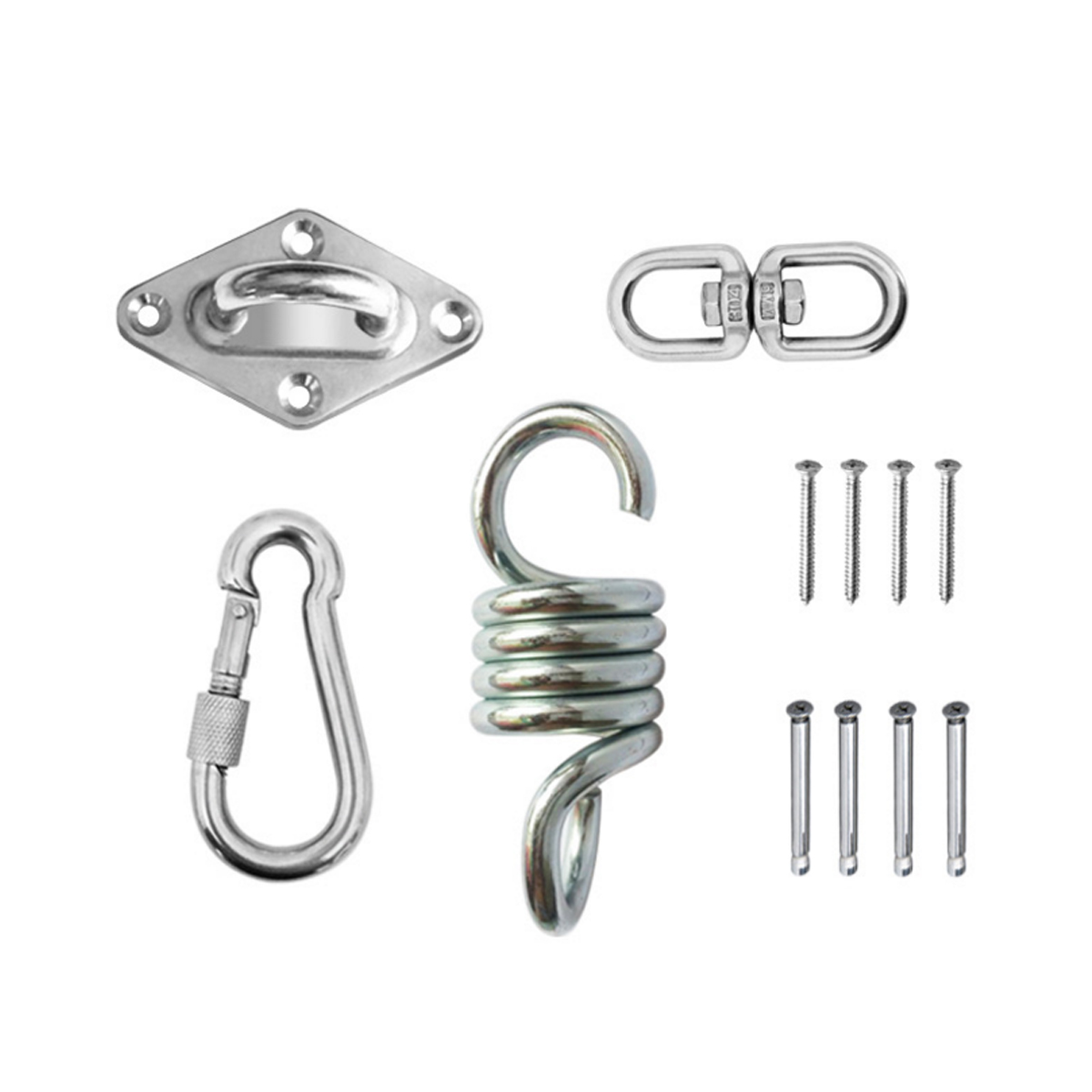 Hammock Chair Hanging Fixing Kit Ceiling Mount Spring Swivel Snap