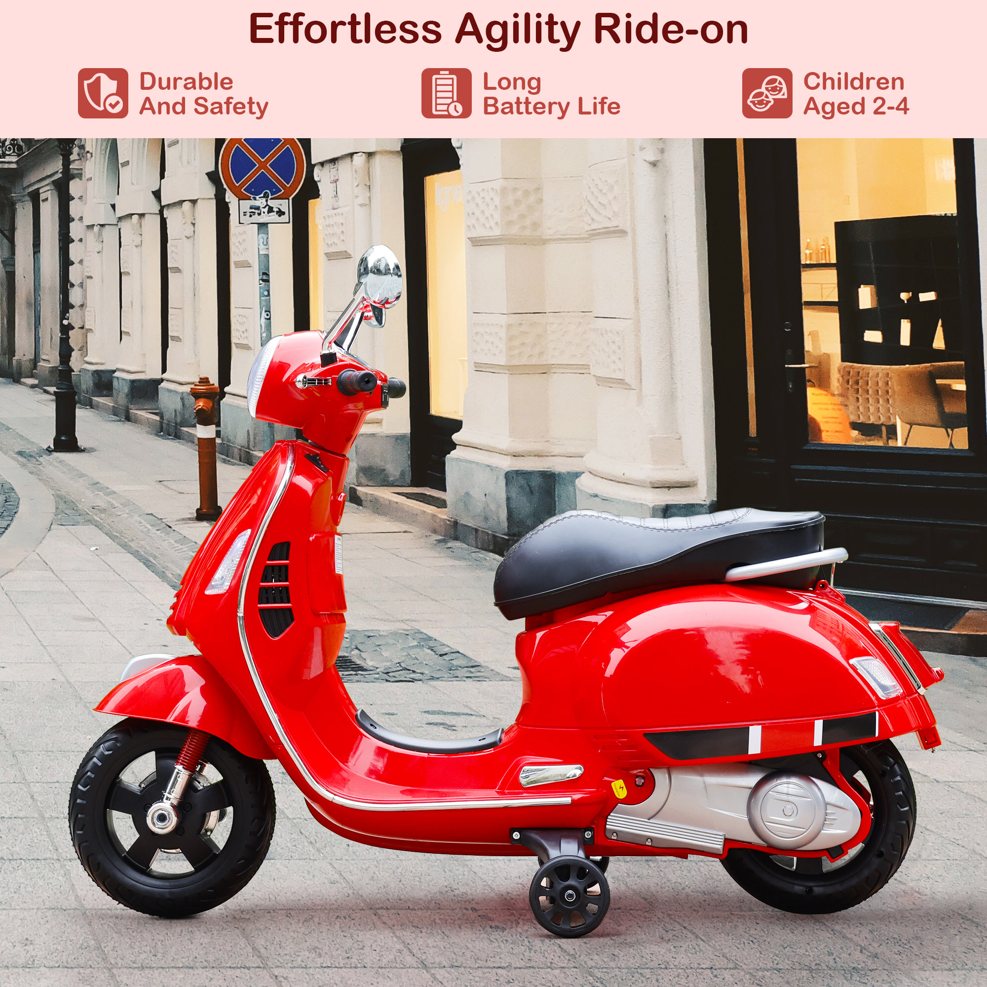 Red Ride On Motorcycle Toy