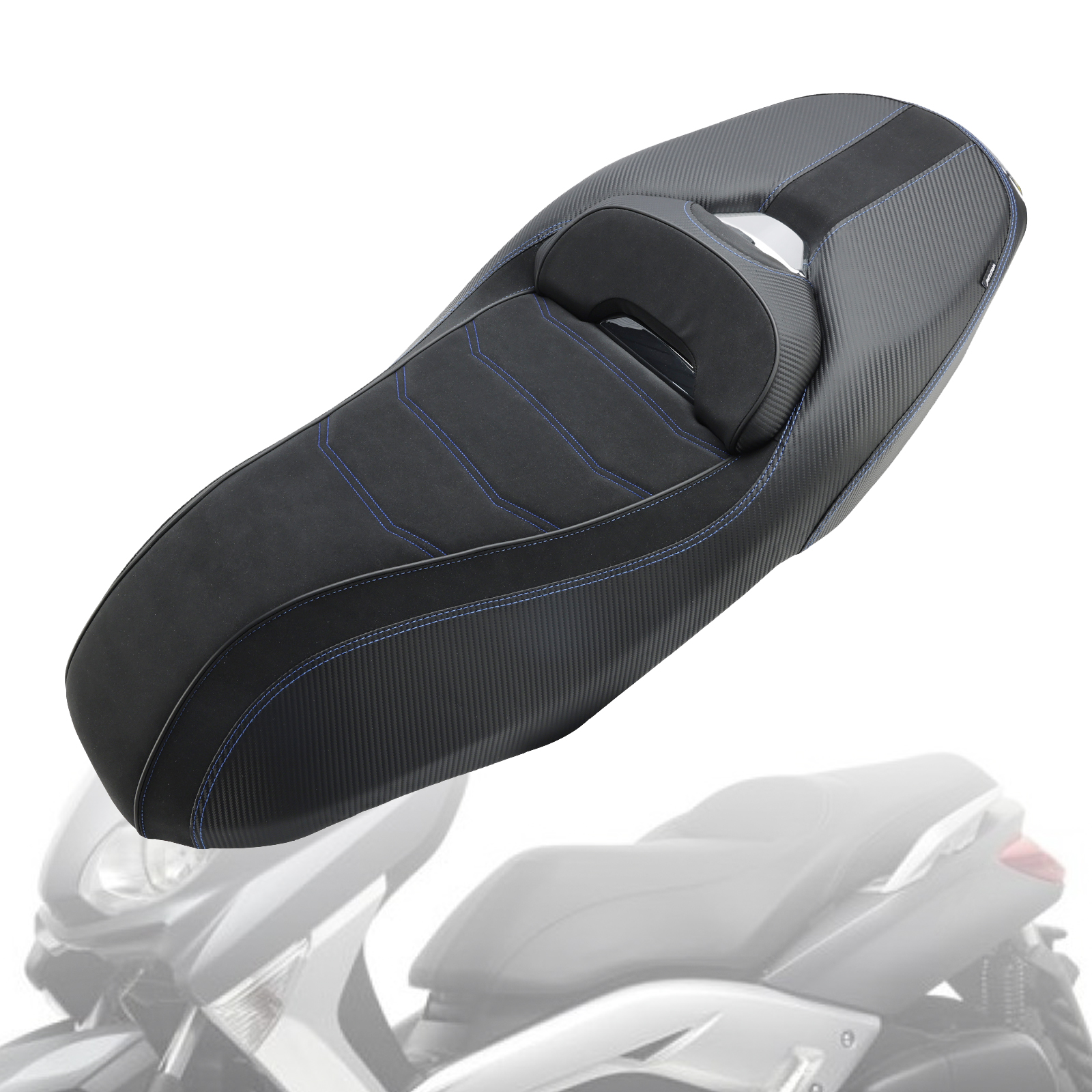 Rider Passenger Seat Front Rear Cushion Fit Blue For Yamaha X-Max