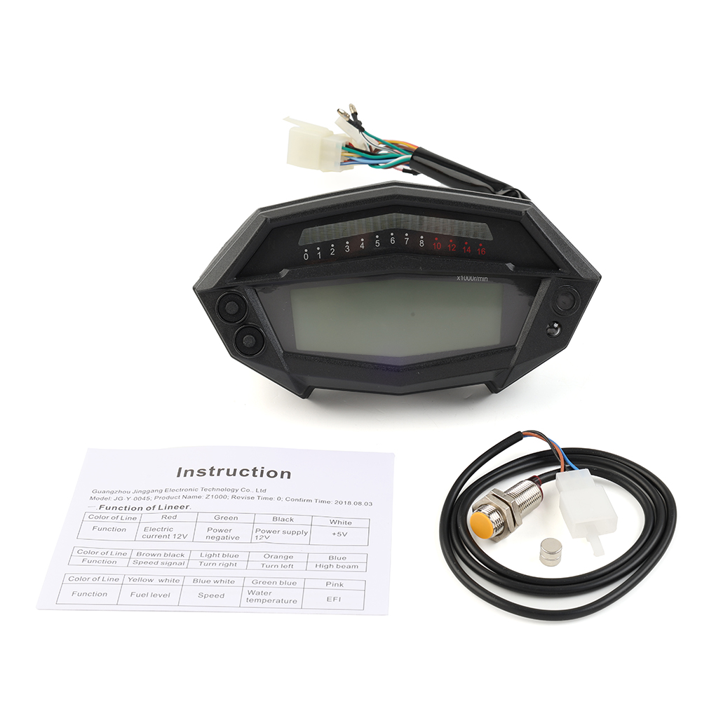 For Kawasaki Z1000 Digital Tachometer Speedometer Gear Indicator