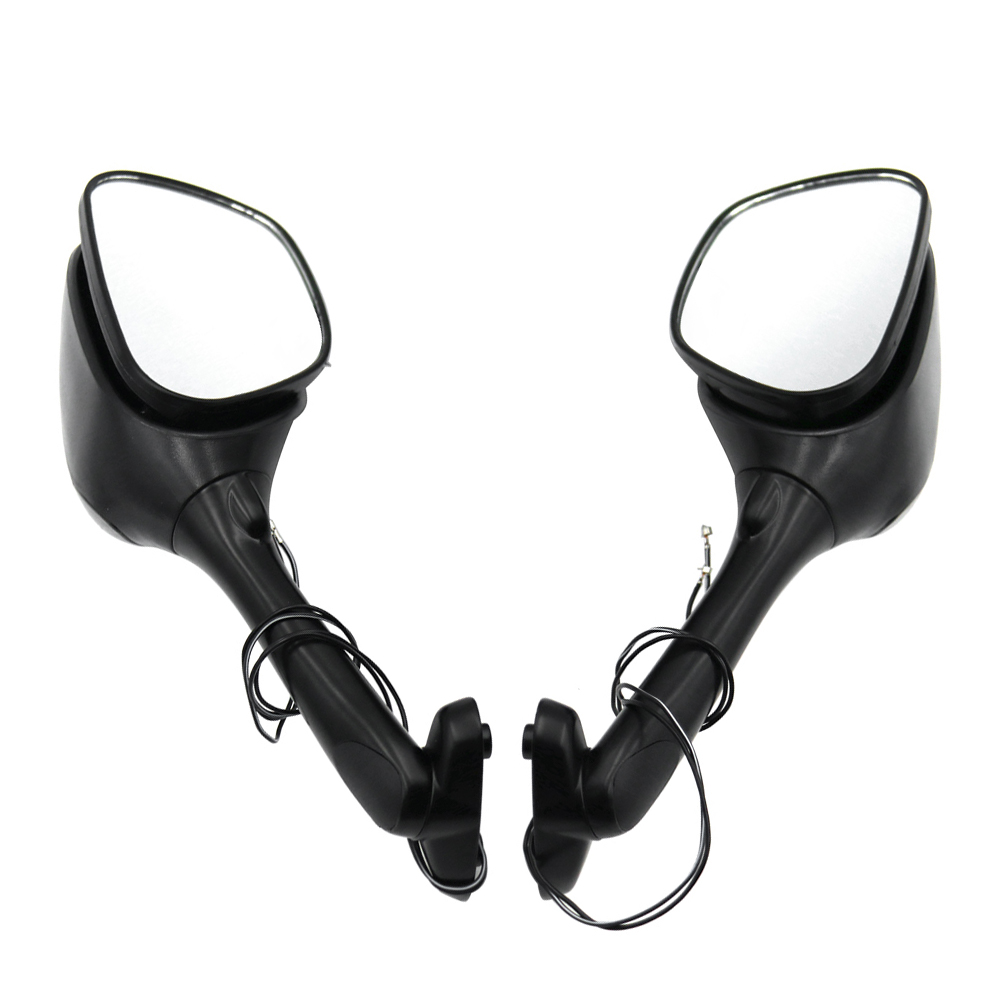 OUMURS Black Smoke LED Turn Signal Rear View Mirrors For Suzuki GSXR600 750 1000