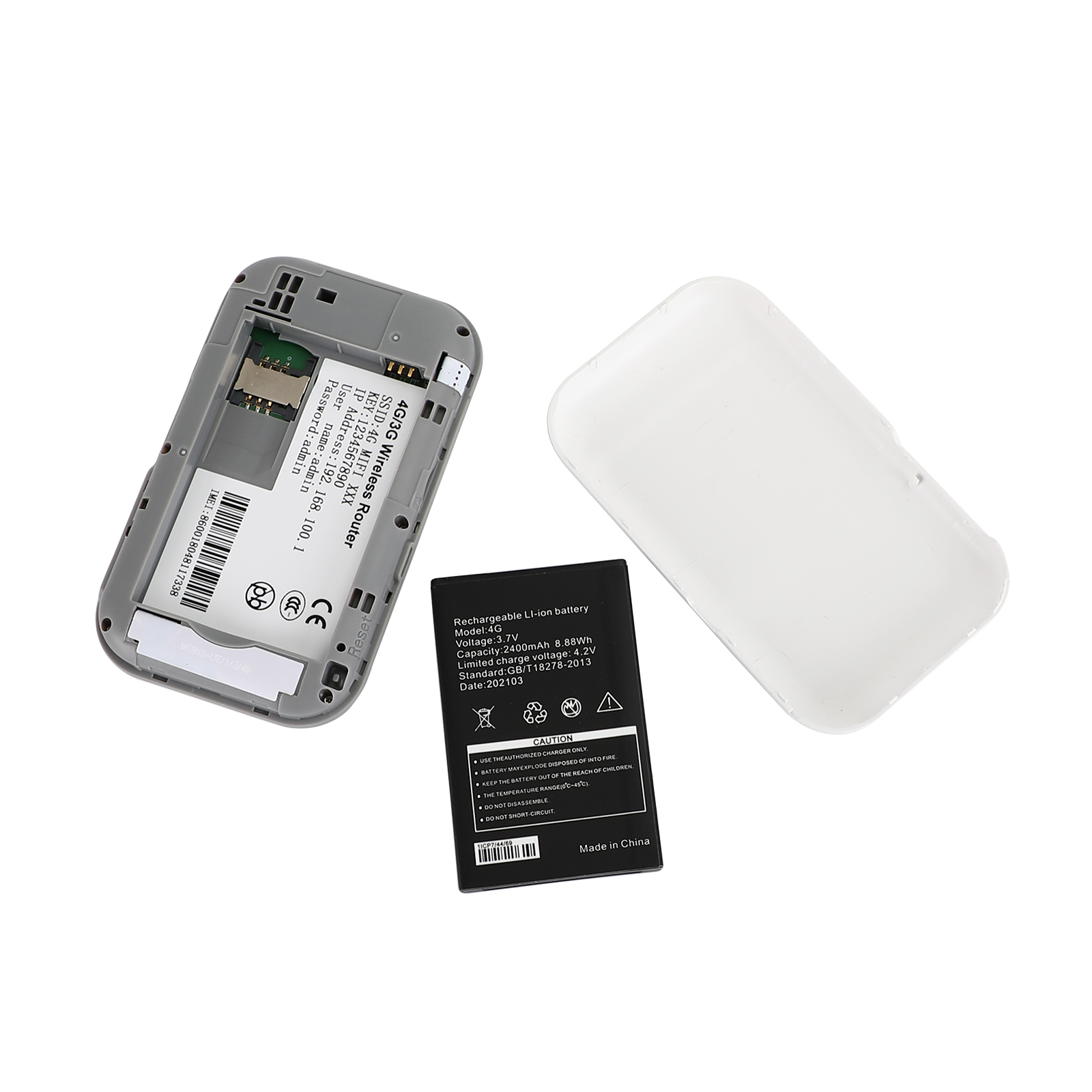 Lyrlody Router WiFi Portatile 4G LTE – Modem Con Slot SIM Per 300 Mbps E 10 Utenti, Batteria 3000mAh E WPA2