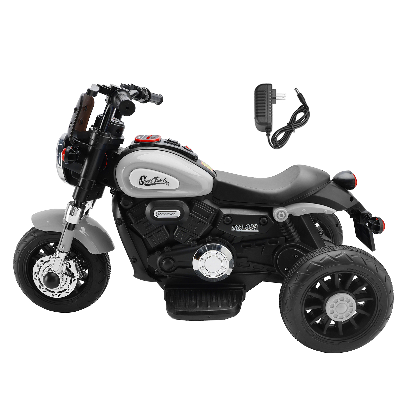 3 Wheel Kids Ride On Motorcycle Gray