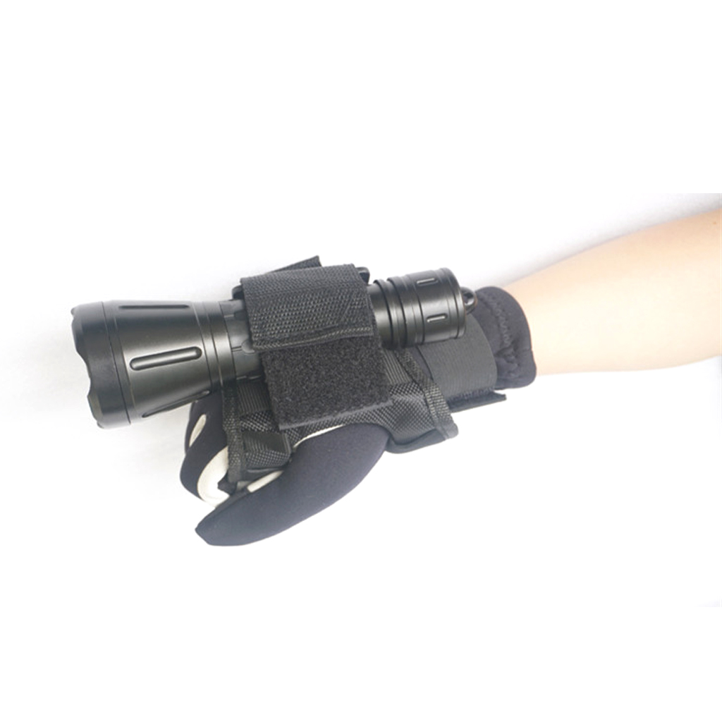 Universal Scuba Diving Flashlight Holder Glove Light Lamp Torch Hand