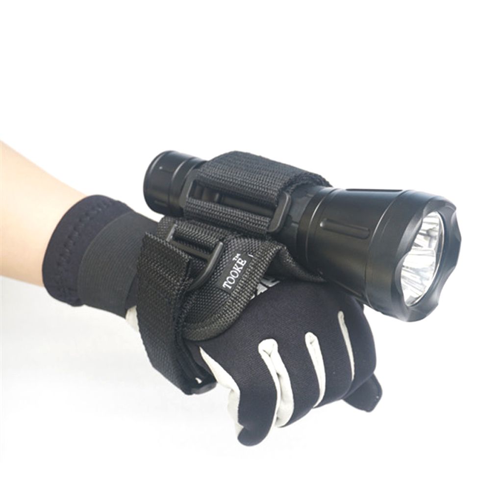 Universal Scuba Diving Flashlight Holder Glove Light Lamp Torch Hand