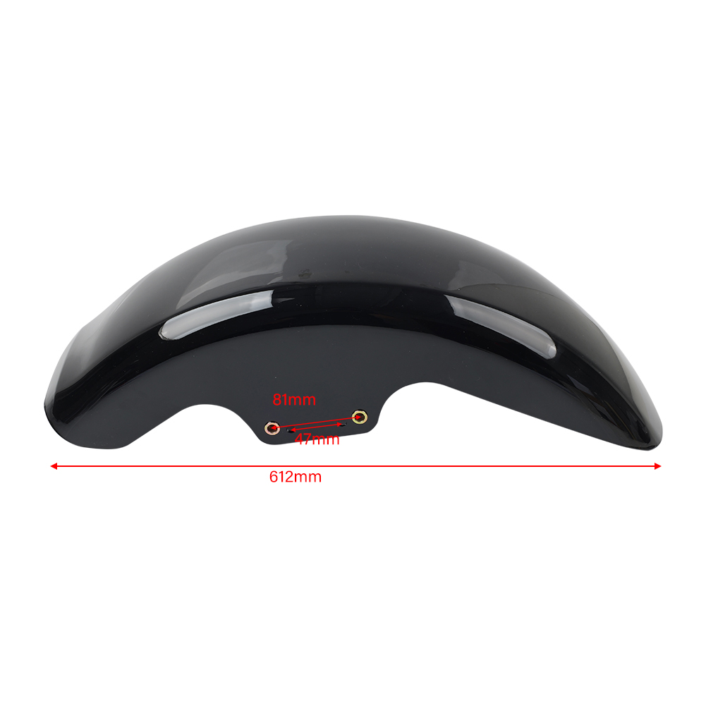 Vivid Black Motorcycle Front Mudguard Cover For Harley Softail Fat