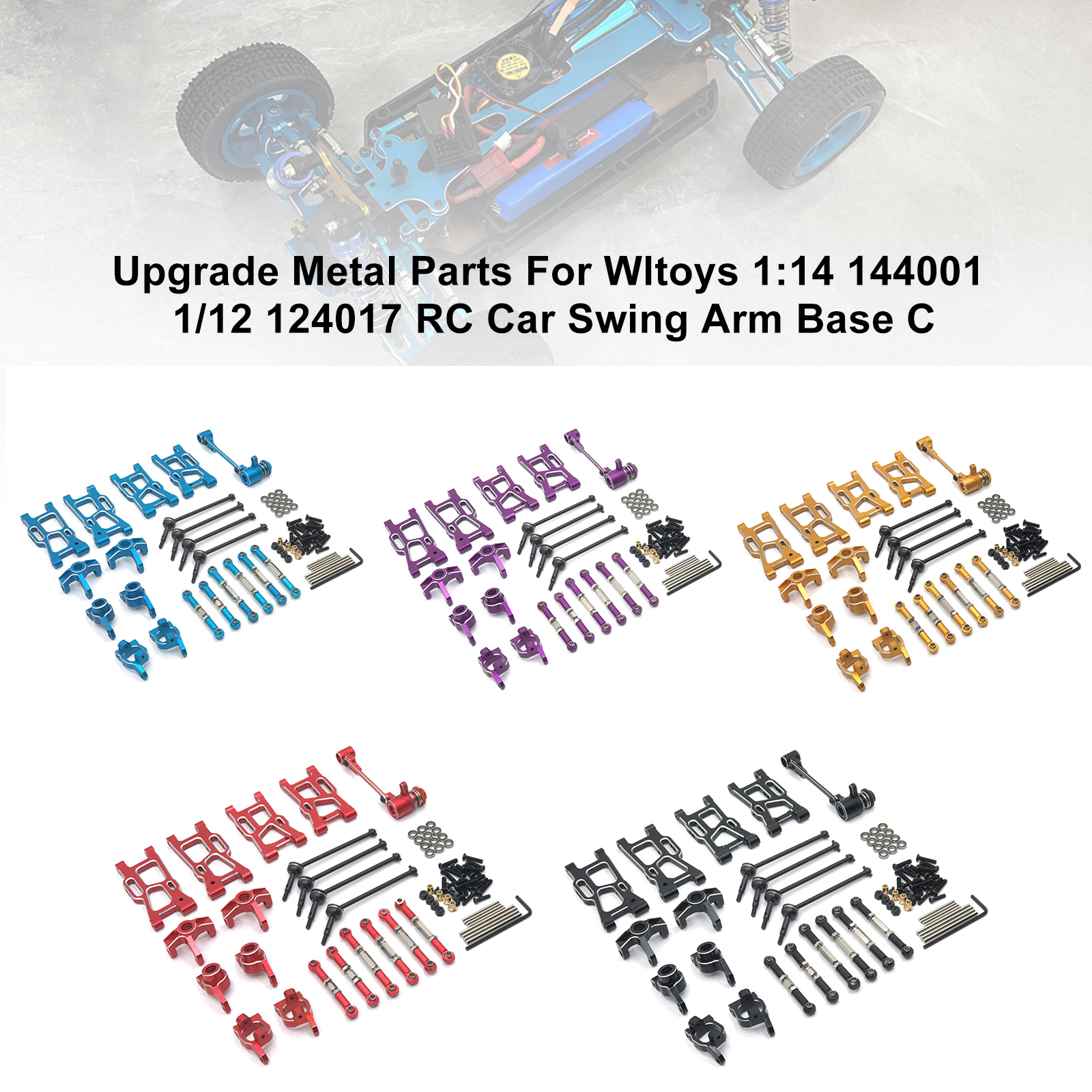 Upgrade Metal Part For Wltoys 1:14 144001 1/12 124017 RC Car