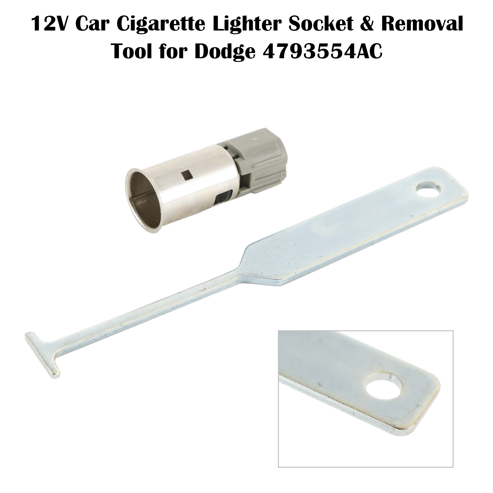 12V Car Cigarette Lighter Socket & Removal Tool for Dodge 4793554AC F8