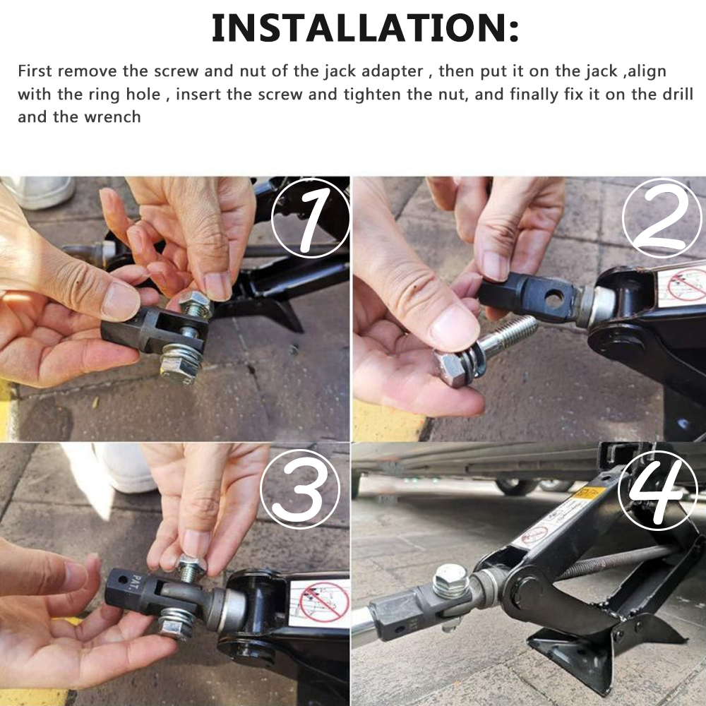 Adaptador para gato de tijera con accionamiento 1/2