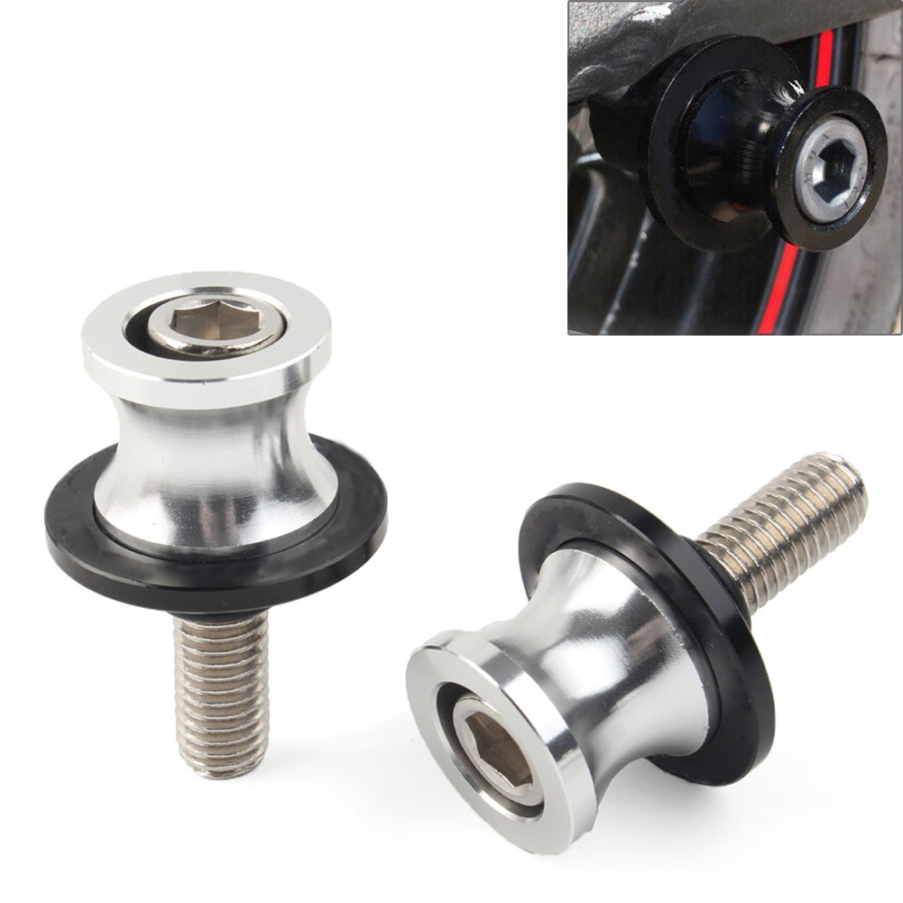 For KAWASAKI ZX6R 1998-11 Silver Motorcycle Swingarm Spools