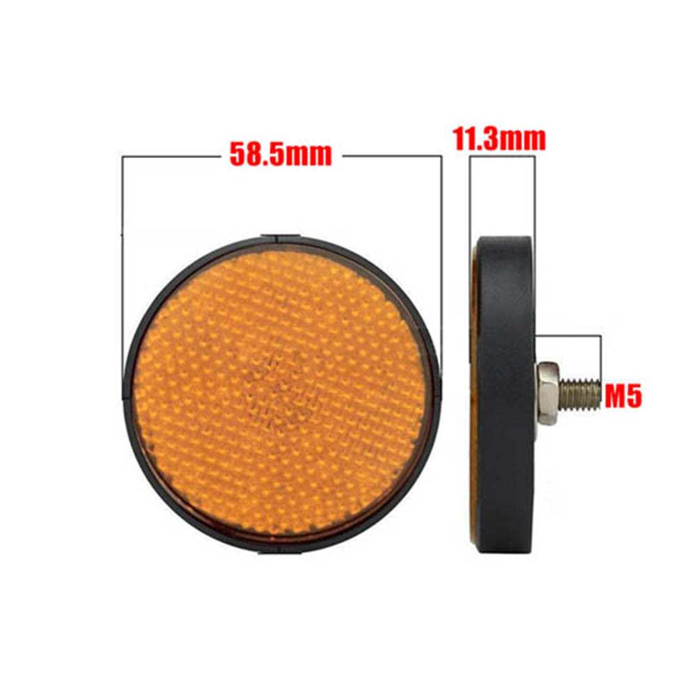 Paire De Marqueurs Latéraux Ronds Rouge - Réflecteurs Pour Moto, VTT, Camion, Remorque - Neufs