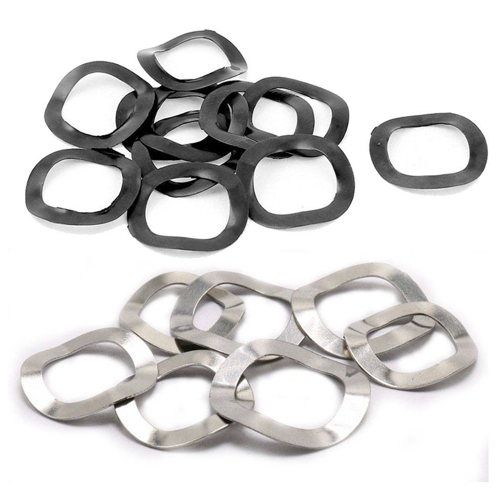 50X Spring Wave Washer Lock Washer Black Carbon Steel /Stainless Steel