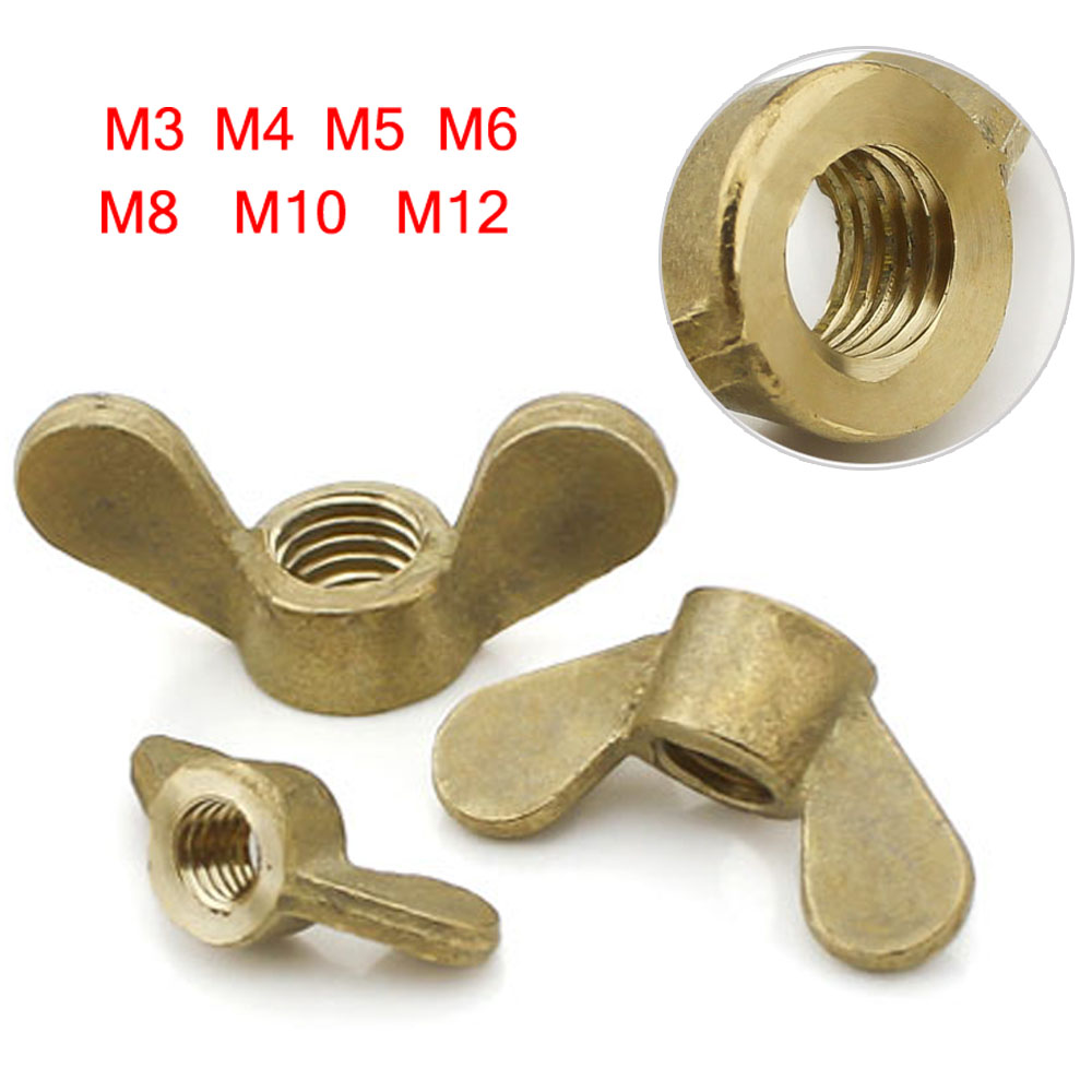 Solid Brass Wing Nuts Butterfly Brass Nut for Bolt Screws M3 M4 M5 M6 M8 M10 M12 eBay