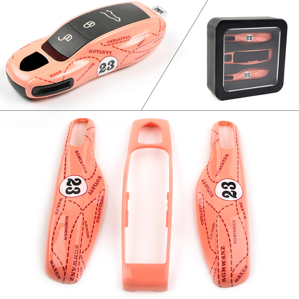 For Porsche Cayenne Panamera 911 Macan Pink Pig Remotes Key Fob