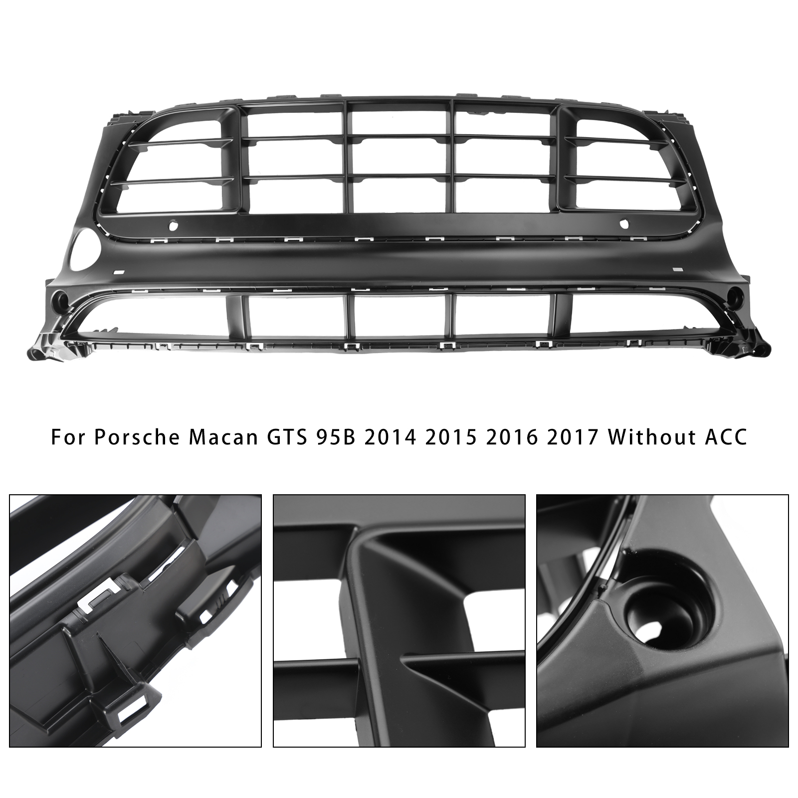 Front Bumper Grill Grille 95B807683-AG-0K1 Fit Porsche Macan GTS