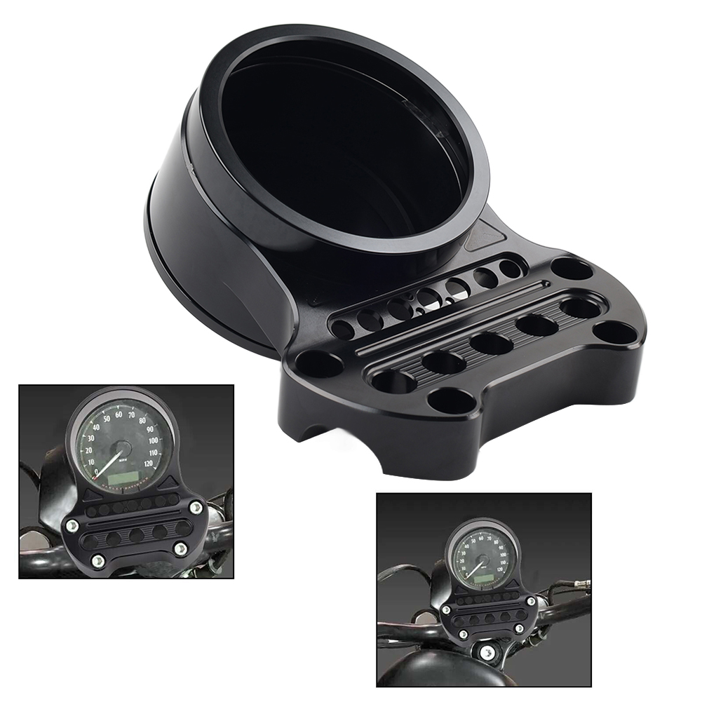 Harley-Davidson ビレットスタイル ミニタコメーター マウント Speedometer Bracket Indicator Clamp For Harley Sportster XL1200