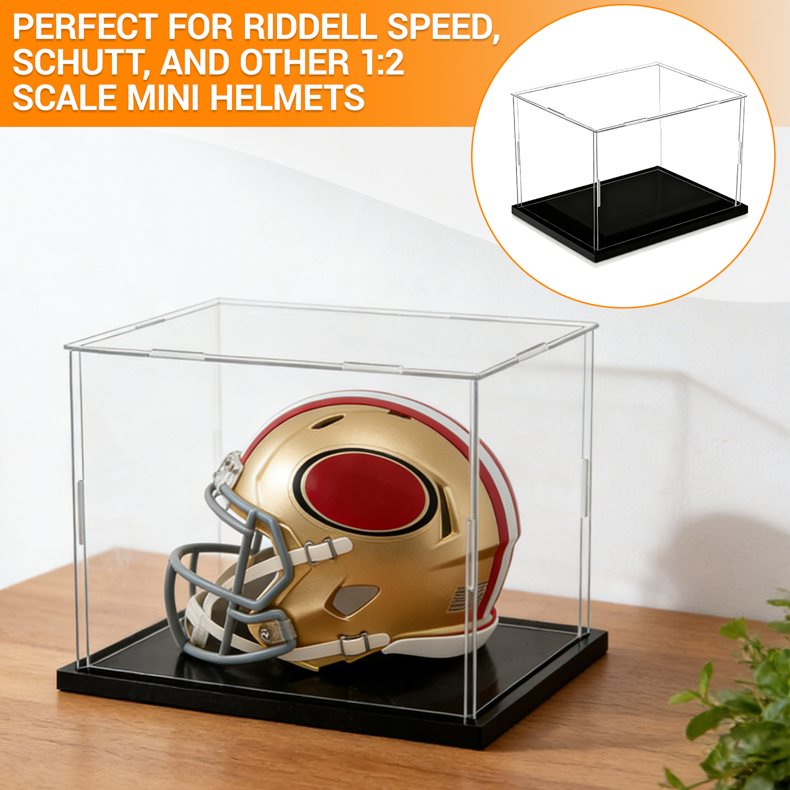 2x small football helmet Penei Sewell Autographed Detroit Lions Rave Mini Beckett CoA The ultimate mini speed football helmet collectible 2X Mini Helmet Display Case