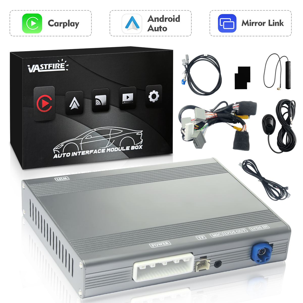 Wireless Carplay Android Auto Module For Acura Dual Screen ILX MDX