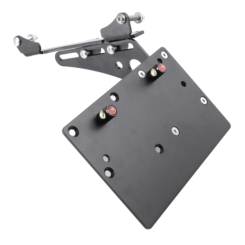 Wunderkind "2Stripes" design side-mount license plate holder for Indian