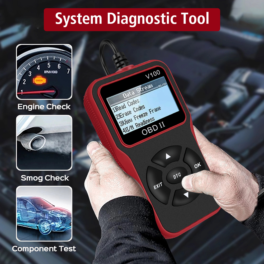 Lector OBD2 V100 para vehículos compatibles
