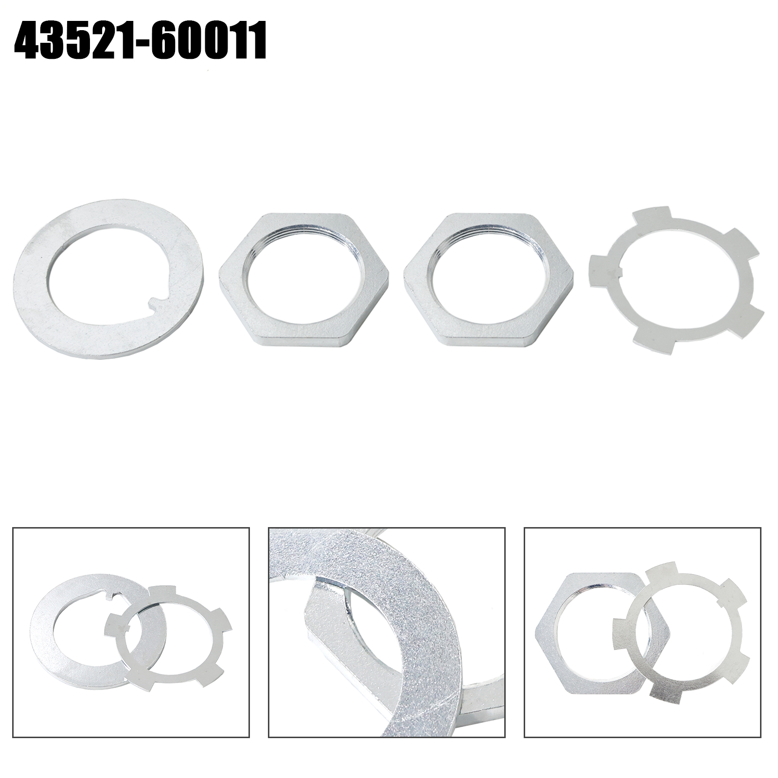 Toyota Hilux Front Axle Hub Spindle Lock Nut Washer Kit 43521