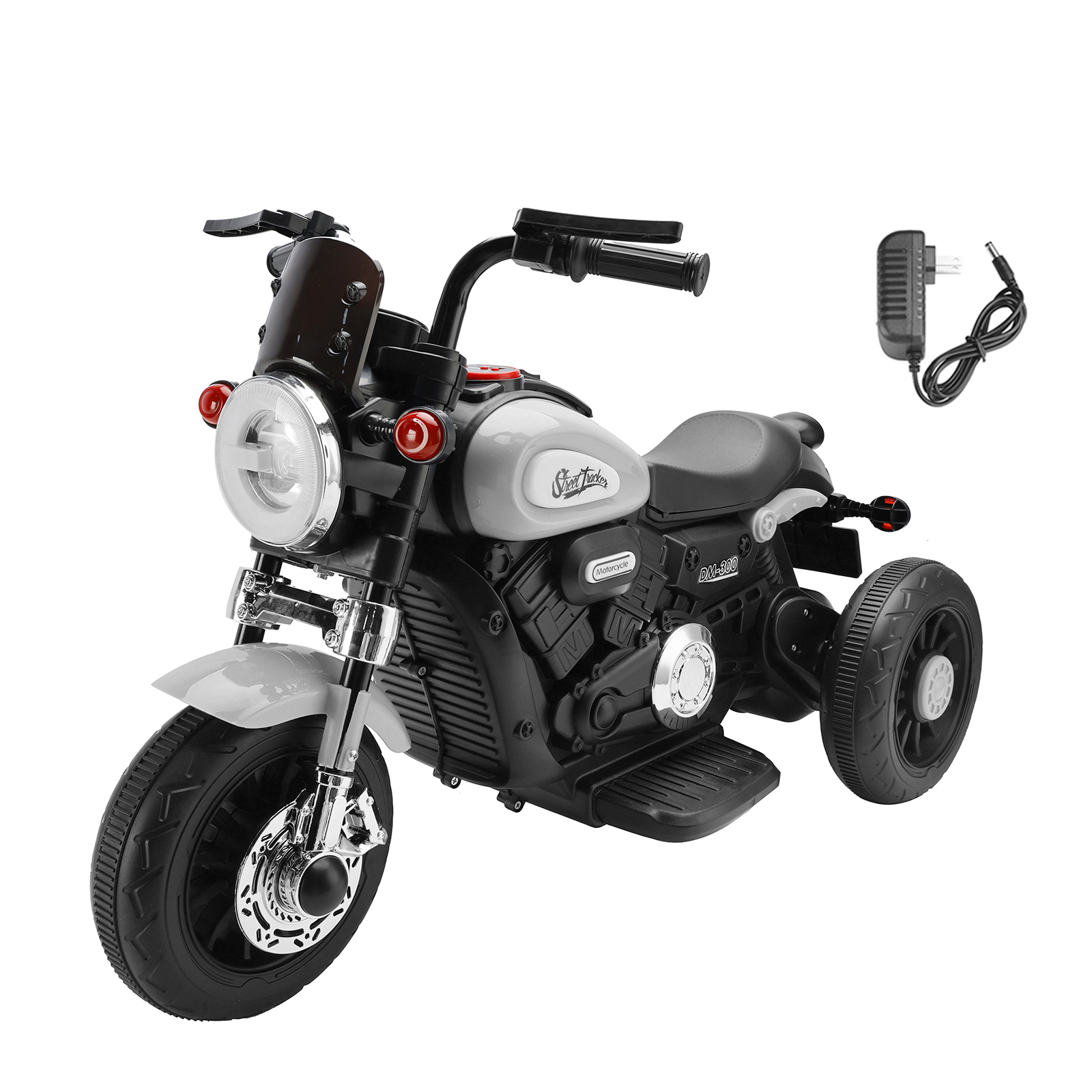 3 Wheel Kids Ride On Motorcycle Gray