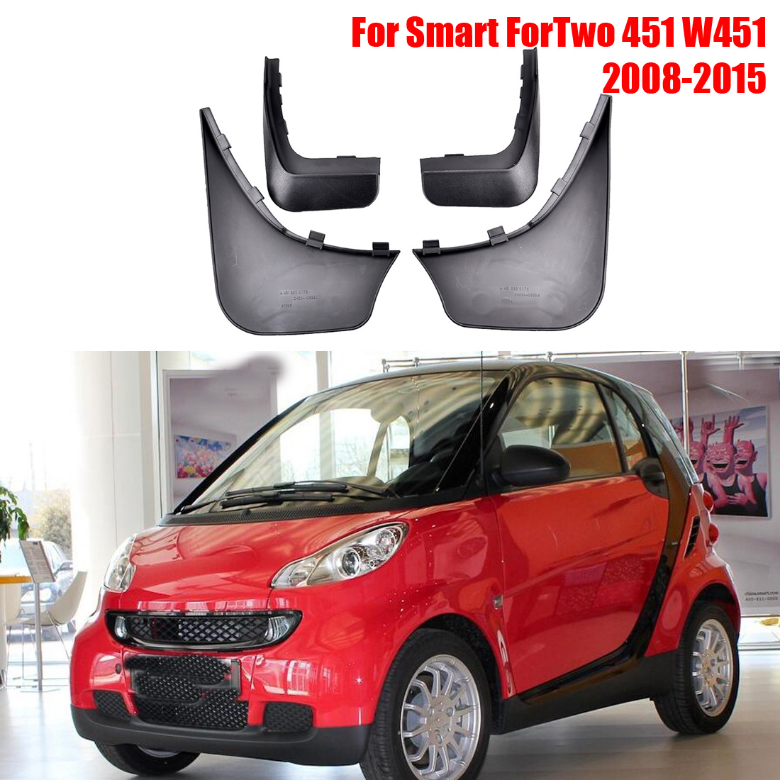 New Genuine Splash Guards Mud Guards Mud Flaps For 08-2015 Smart ForTwo 451 W451