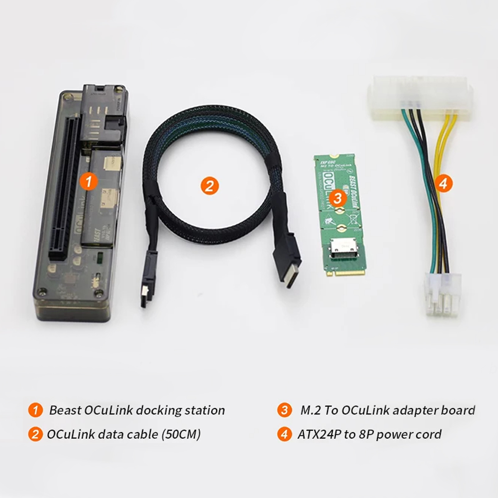 EXP GDC OCuLink Dock PCIe 4.0 x4 External Card Adapter M.2 Mkey to