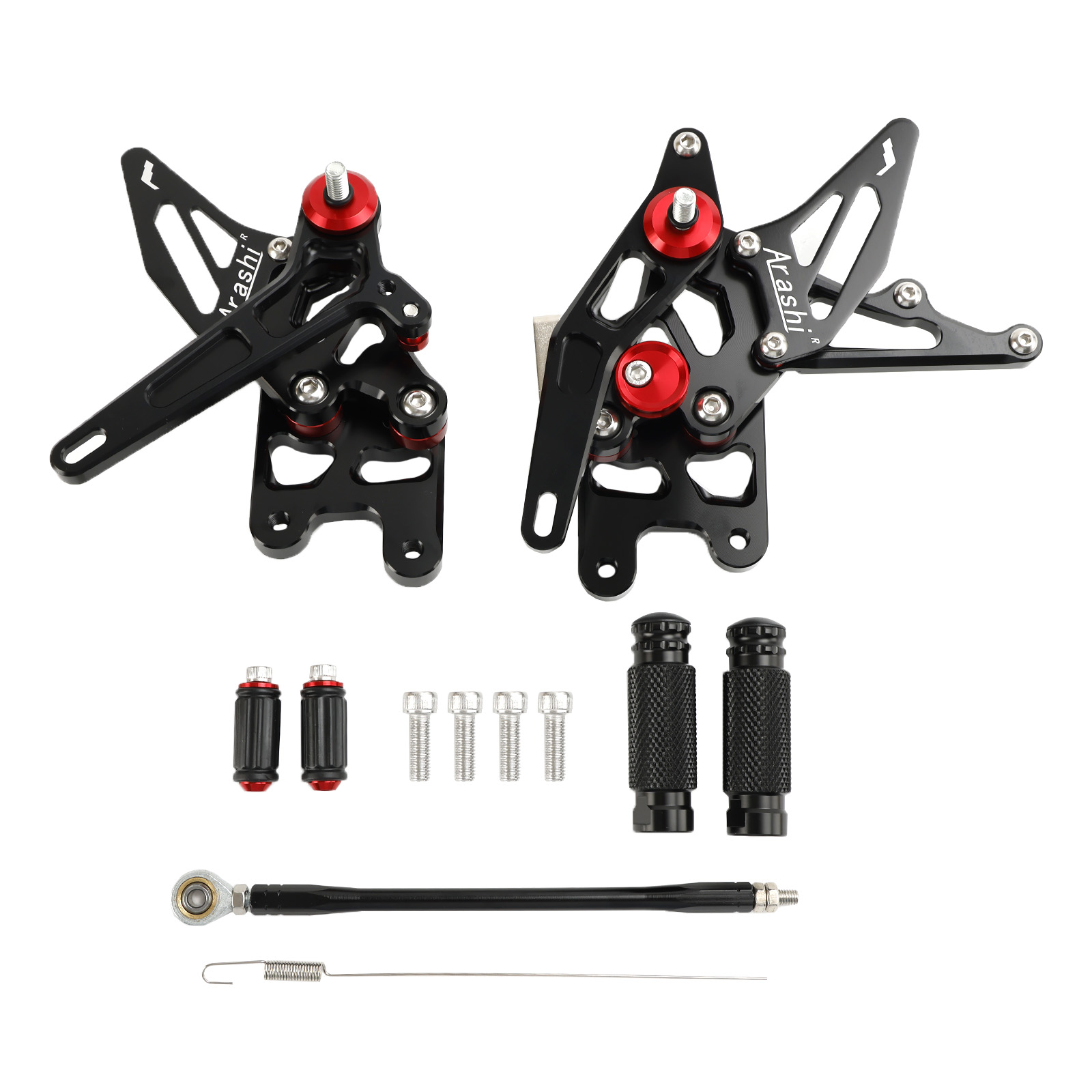 CNC Aluminum Rearsets Footpegs Black Fits Suzuki GSX-R 1000 2007