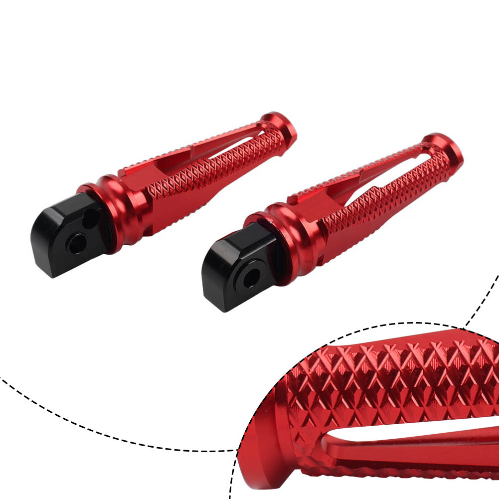 2pcs Red Foot Pegs Rear Passenger Footrests Pedal For Yamaha YZF