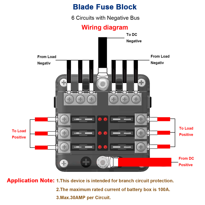 Power Distribution Fuse Block