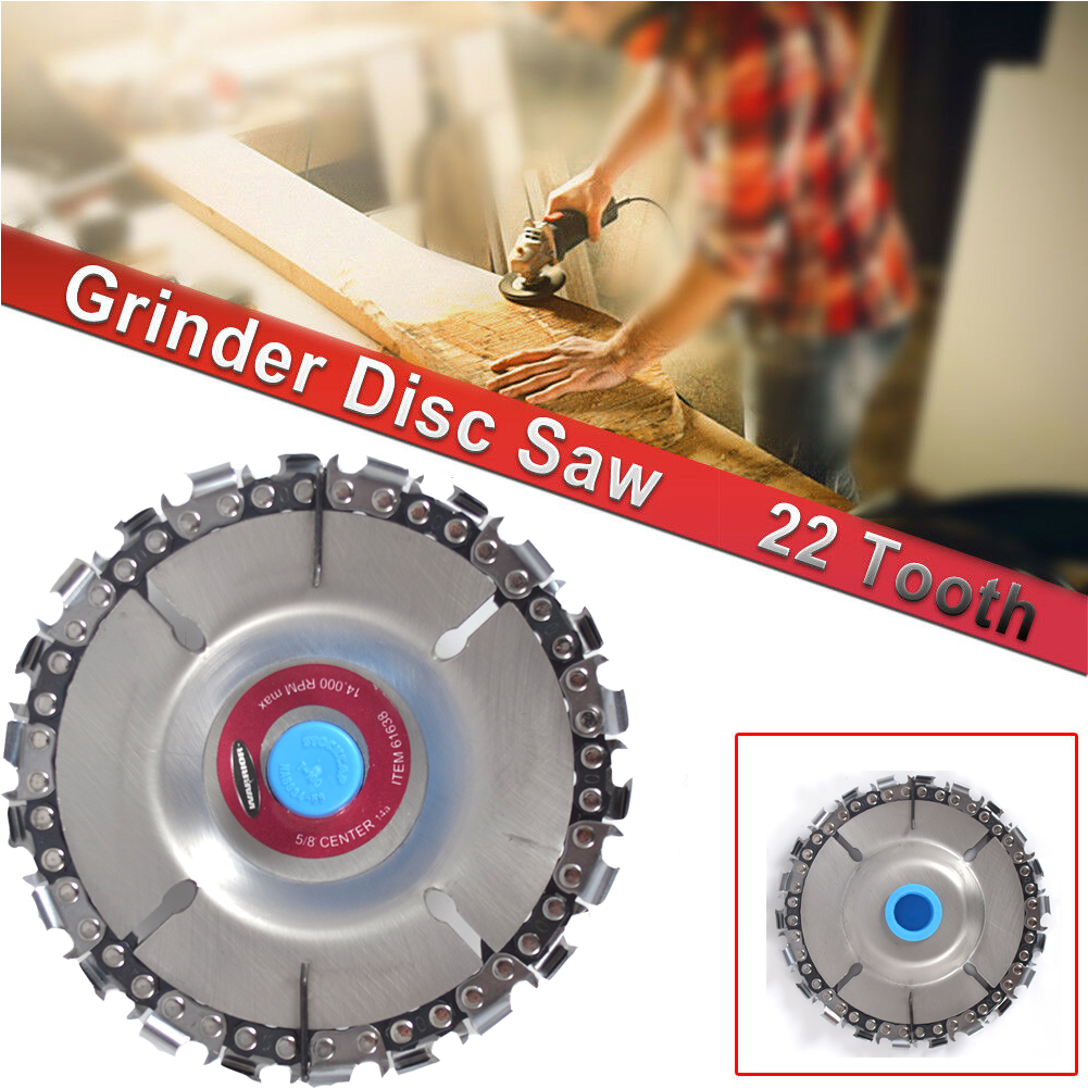 Disc 22 Tooth 4'' Angle Grinder Chain Saw for Wood Carving Cutting Tool ...